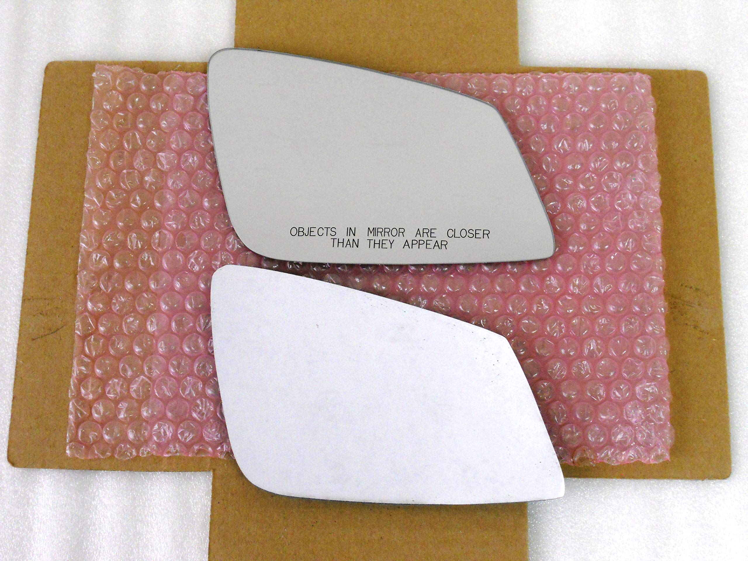 CAR MIRROR BAZAR adhesive glass top view shows precise 7.5-inch diagonal for accurate fit.