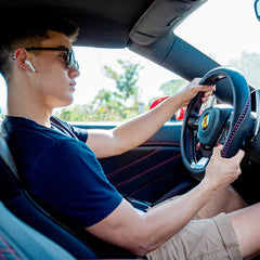CAR PASS fits 14.5-15 inch steering wheels for quick, secure styling.