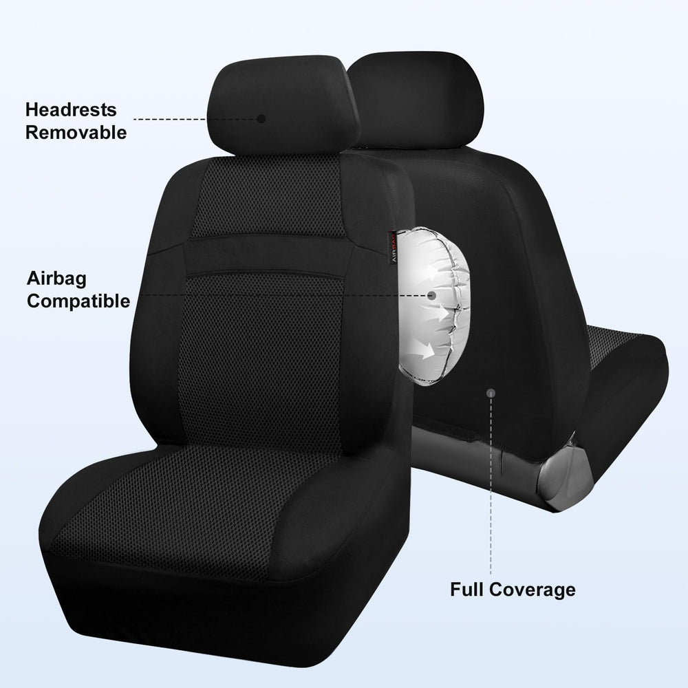 CAR PASS 3D air mesh seat cover breathable texture detail.