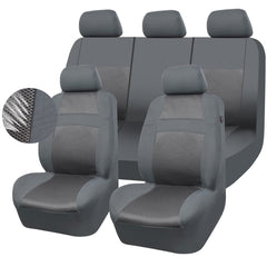 CAR PASS 3D air mesh seat cover front view adds stylish protection and comfort.