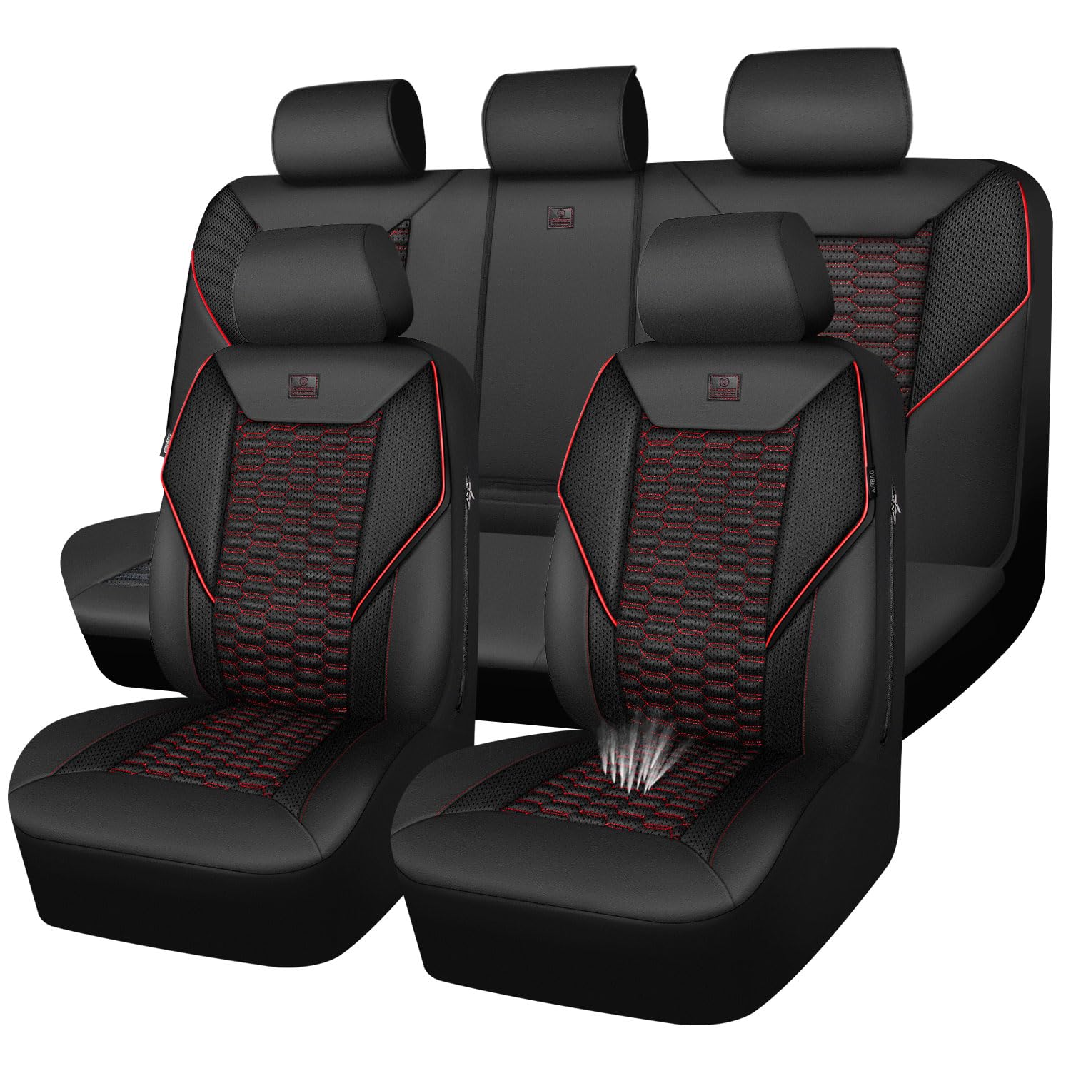 CAR PASS 3D foam mesh seat cover full set showcases premium comfort and breathability