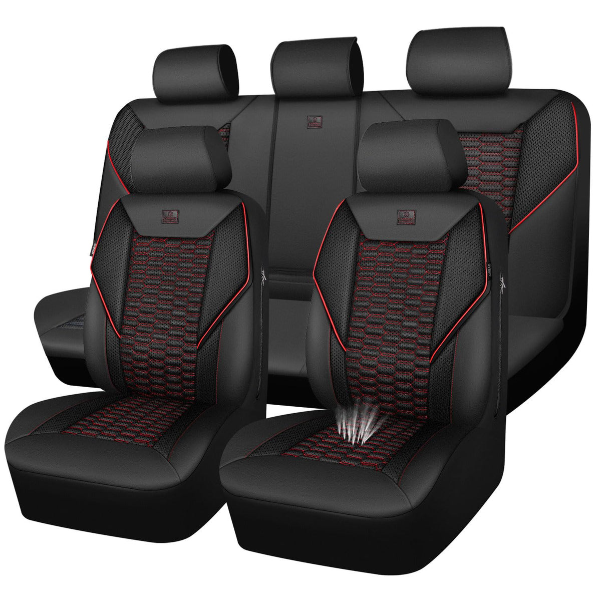 CAR PASS 3D foam mesh seat cover full set showcases premium comfort and breathability