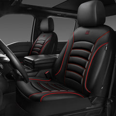 CAR PASS 3D foam Nappa seat cover front view offering ergonomic support