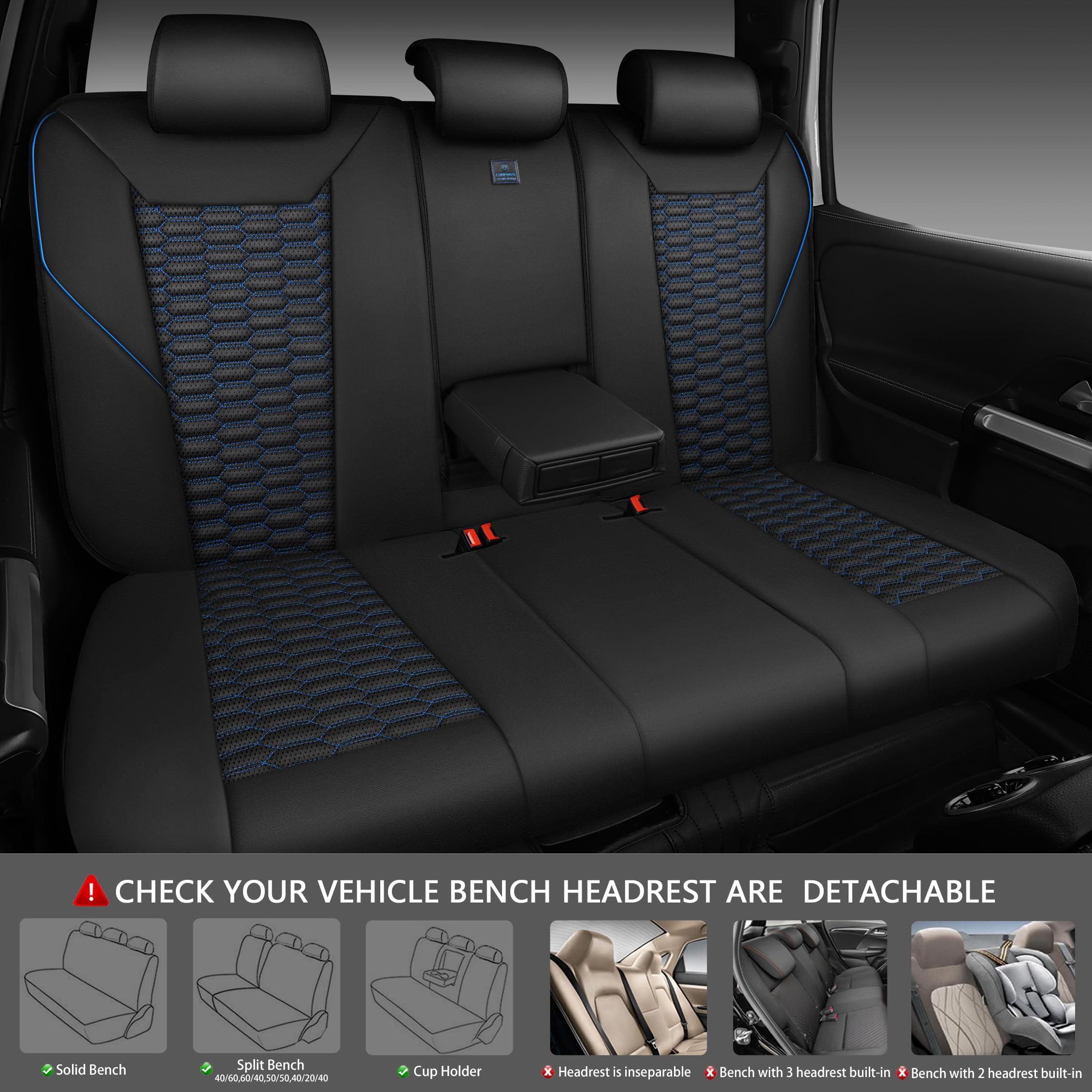 CAR PASS airbag compatible stitching preserves safety features while covered.