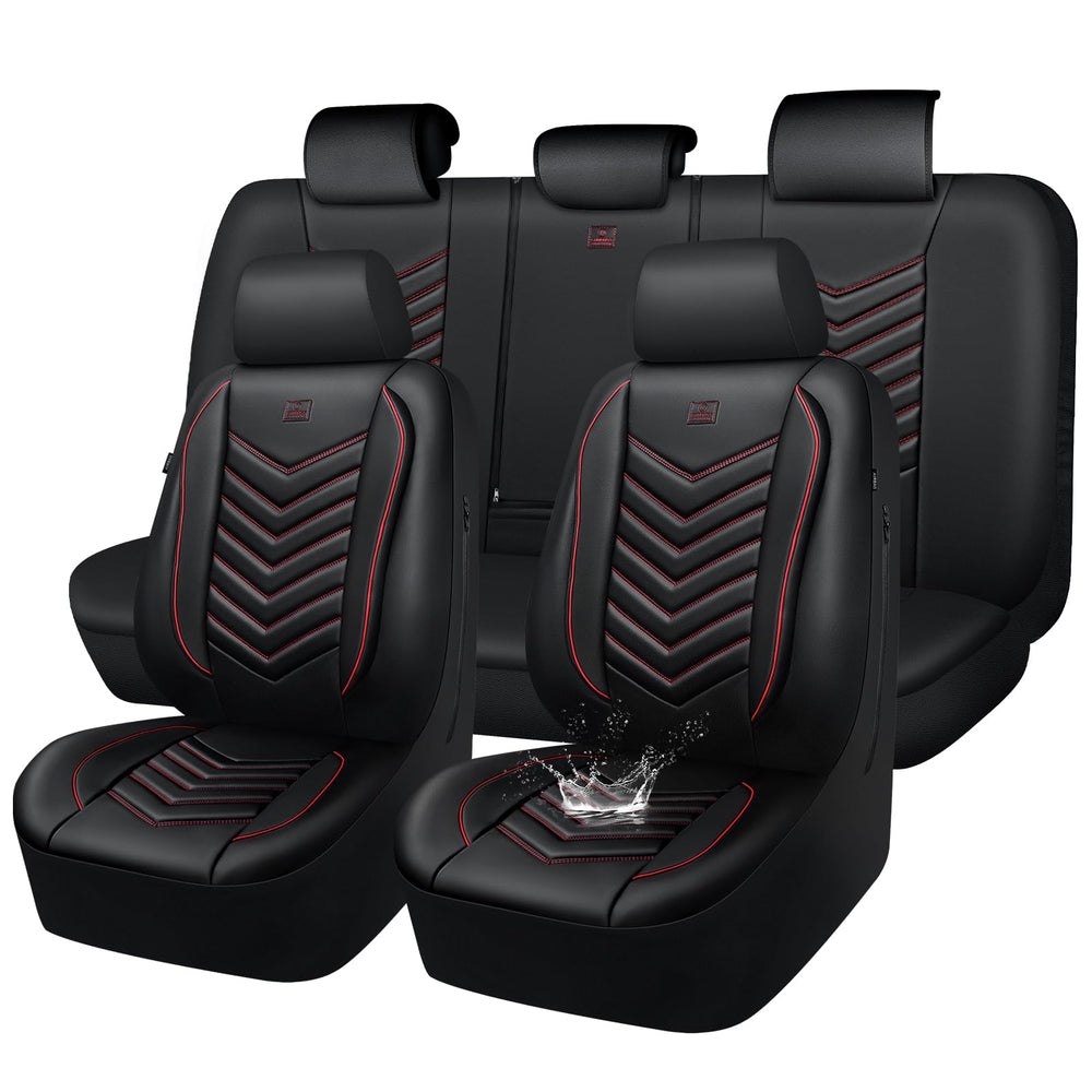 CAR PASS 3D foam seat cover in red and black protects seats during daily driving