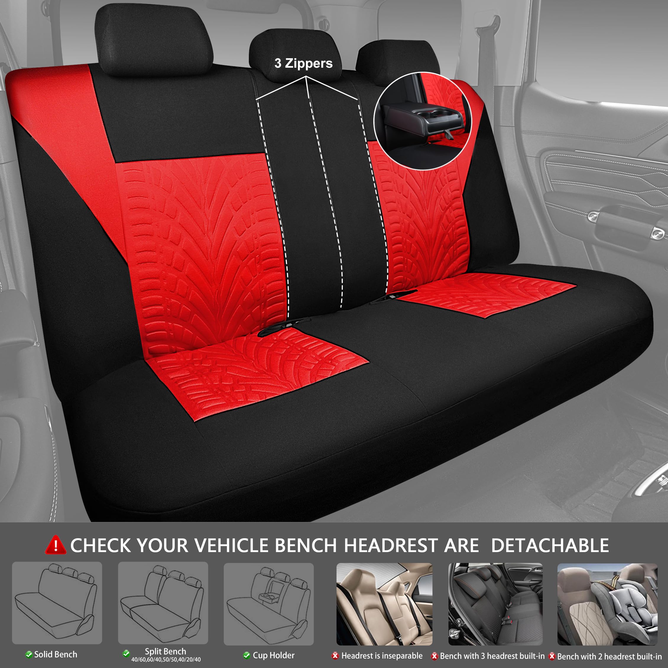 CAR PASS 3D tyre embossed texture close-up highlights premium fabric and refined look.