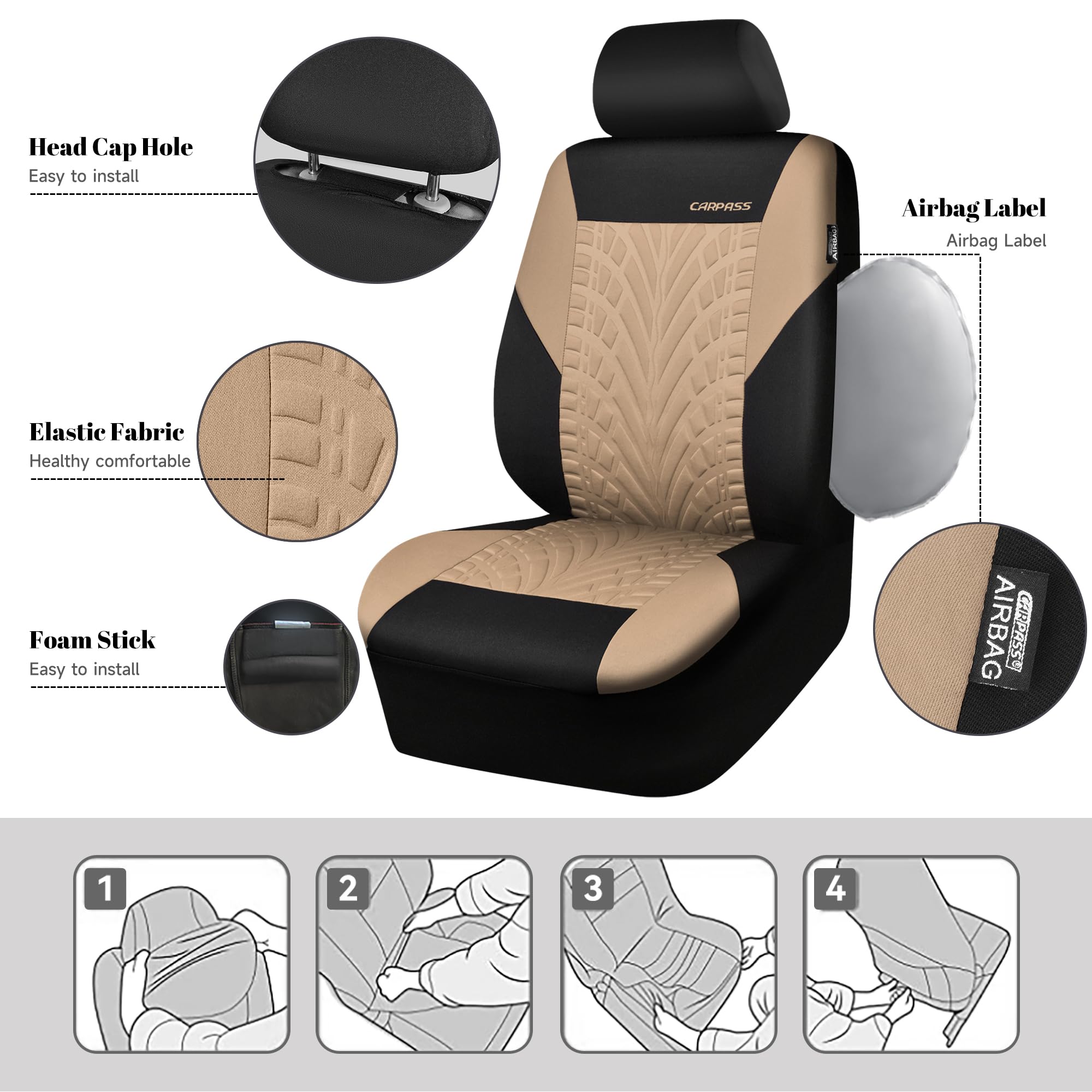 CAR PASS 3D tyre embossed texture adds distinct interior detail