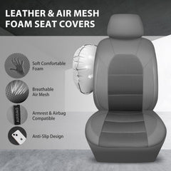 CAR PASS airbag-compatible cover openings keep safety features accessible.