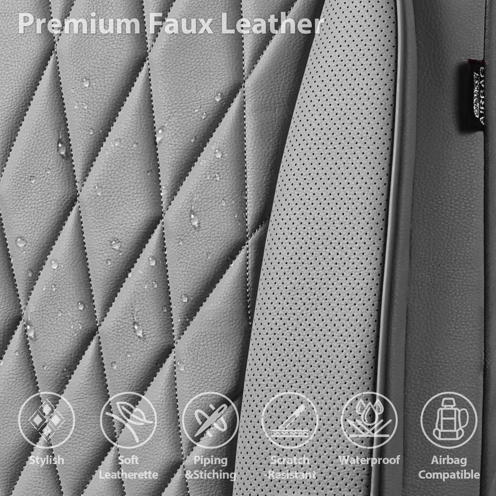 car-pass airbag compatible front seat cover preserves safety while covering