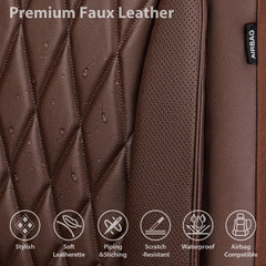 CAR PASS airbag compatible front seat cover maintains safety while upgrading interior style.