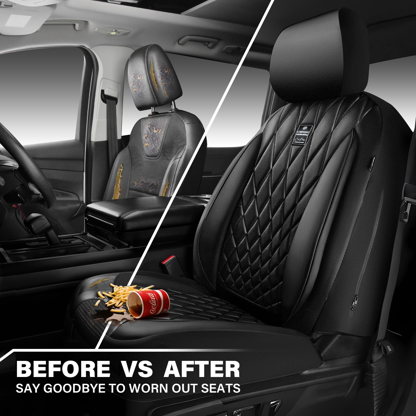 CAR PASS airbag-compatible openings maintain safety features in compatible vehicles.