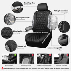 CAR PASS airbag-compatible front seat cover preserves safety features