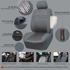CAR PASS airbag-compatible seat cover closeup demonstrates safety-conscious design.