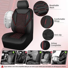 CAR PASS airbag-compatible seat cover front allows safe deployment.