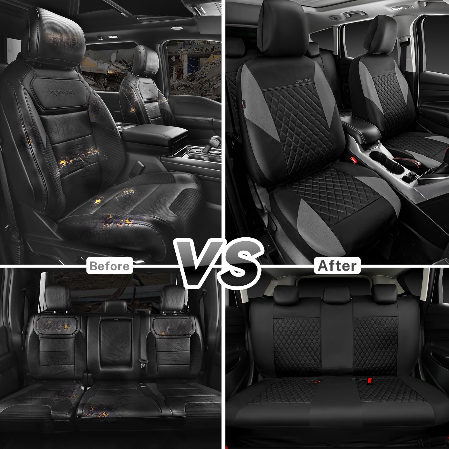 CAR PASS waterproof PU seat cover material keeps interiors clean in daily use.