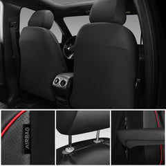 CAR PASS airbag-compatible seat cover with openings for safe deployment