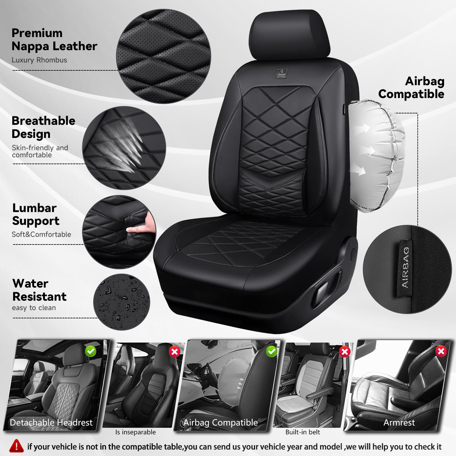 CAR PASS airbag-compatible seat cover keeps safety features accessible