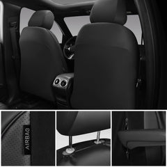 CAR PASS airbag-compatible seat cover ensures safe deployment with proper openings.