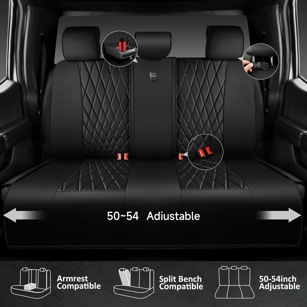 CAR PASS airbag-compatible seat covers maintain safety with precise openings and flexible headrest fit