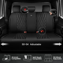 CAR PASS airbag-compatible seat covers maintain safety with precise openings and flexible headrest fit