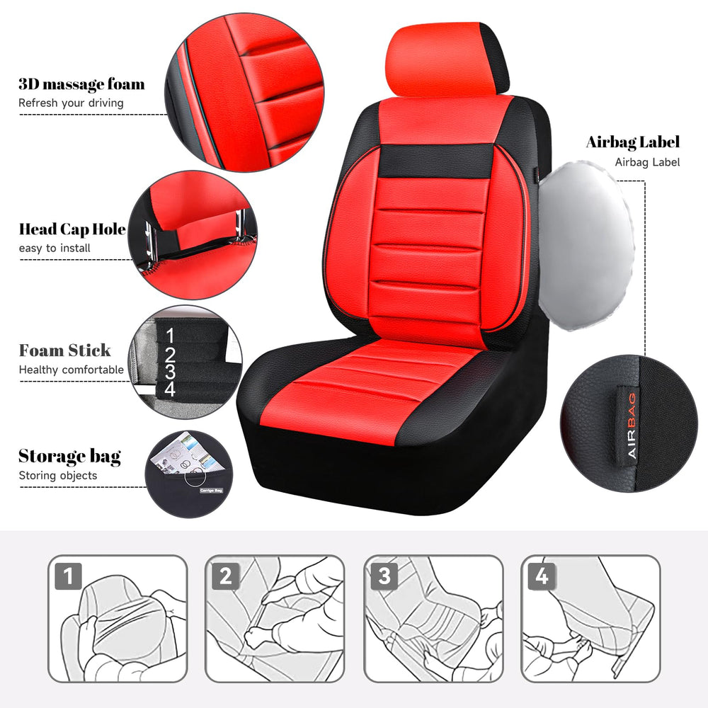 CAR PASS airbag compatible seats allow safe deployment.