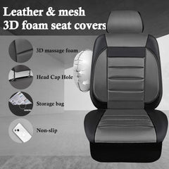 CAR PASS airbag-compatible stitching detail supports safe side deployment.