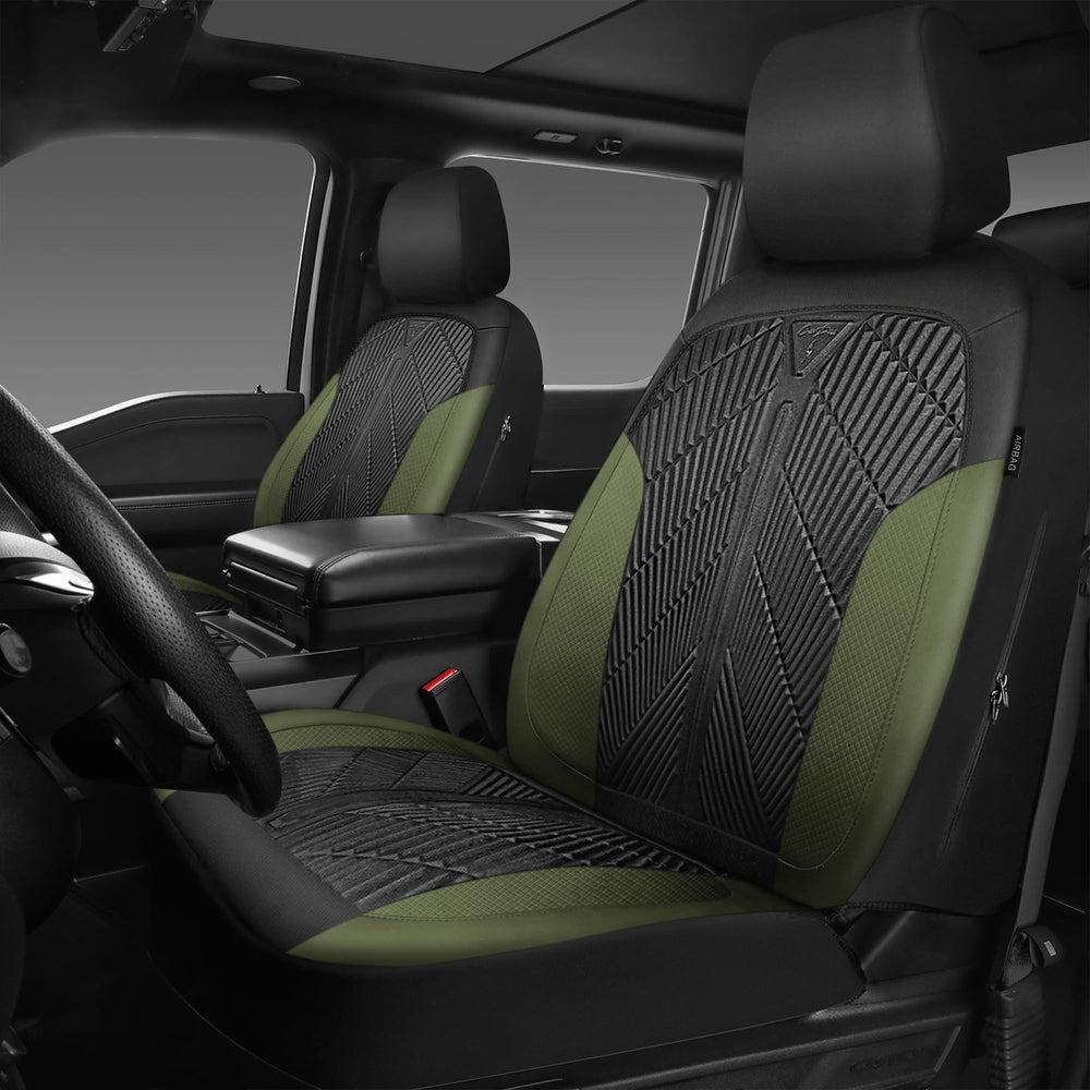 CAR PASS side stitching shows airbag compatibility for safe deployment.