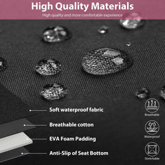 CAR PASS airbag-compatible stitching detail demonstrates safety-ready design.