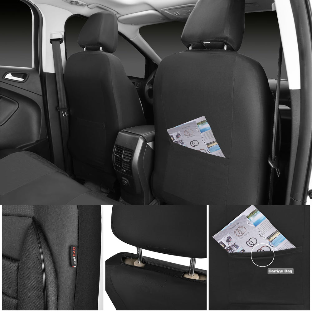 CAR PASS airbag-compatible stitching supports safe airbag deployment.