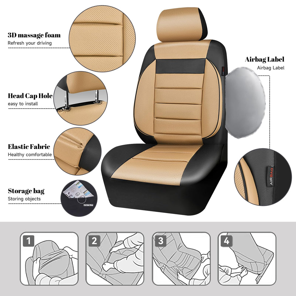 CAR PASS airbag-compatible stitching enables safe side deployment.