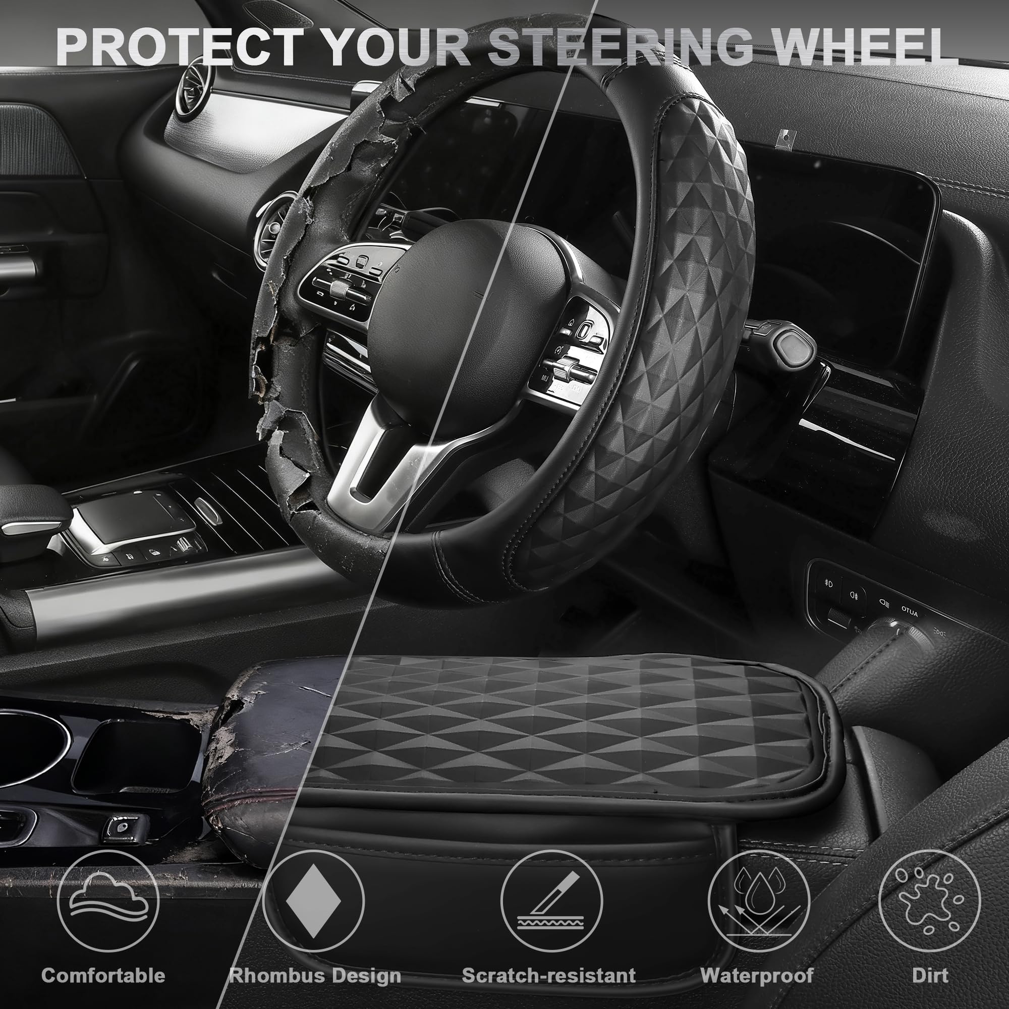 CAR PASS all-black interior set creates a cohesive cabin look.
