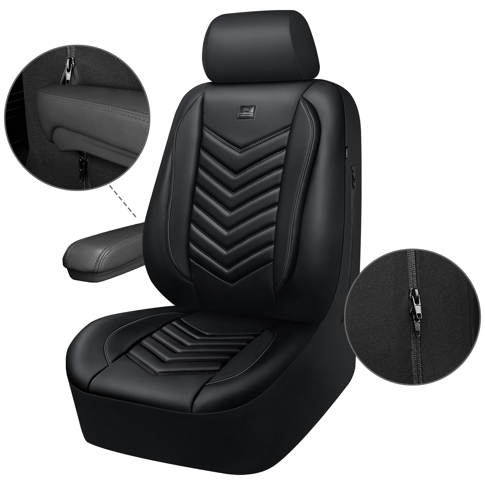 CAR PASS anti-slip backing keeps the seat cover in place during travel