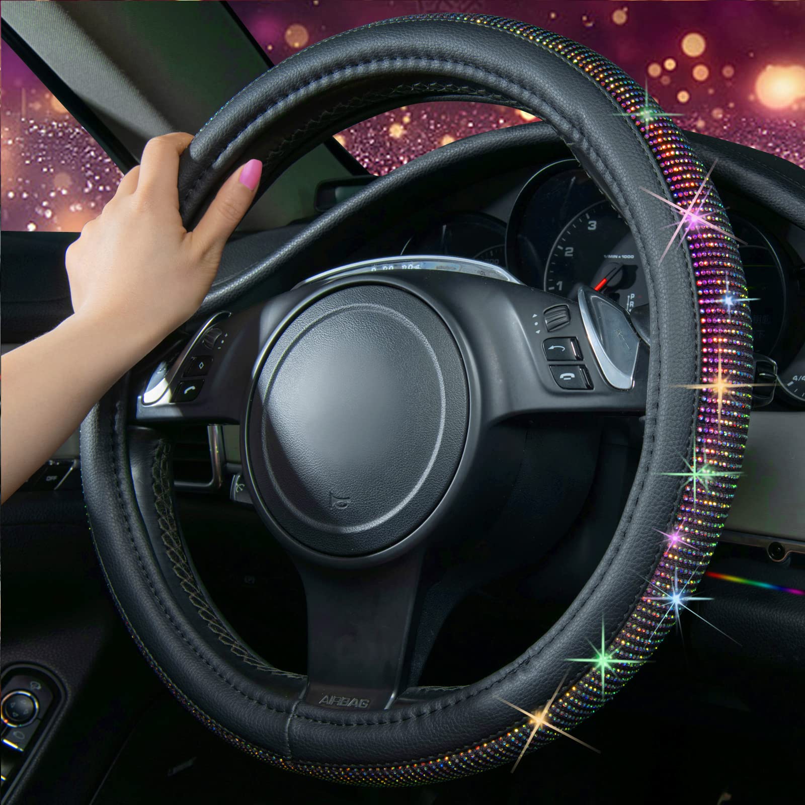Inside anti-slip rubber points help keep steering steady.