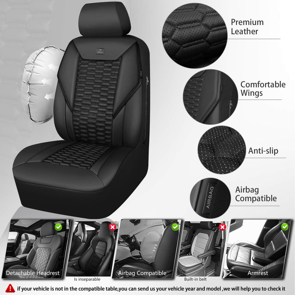CAR PASS armrest airbag-compatible seat covers allow hassle-free armrest use.