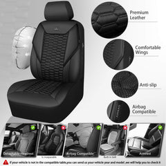 CAR PASS armrest airbag-compatible seat covers allow hassle-free armrest use.