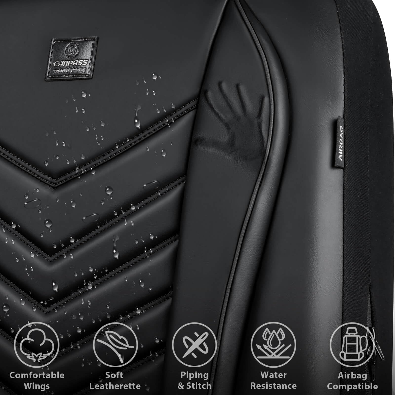 CAR PASS armrest-access seat cover featuring an integrated zipper for armrest use
