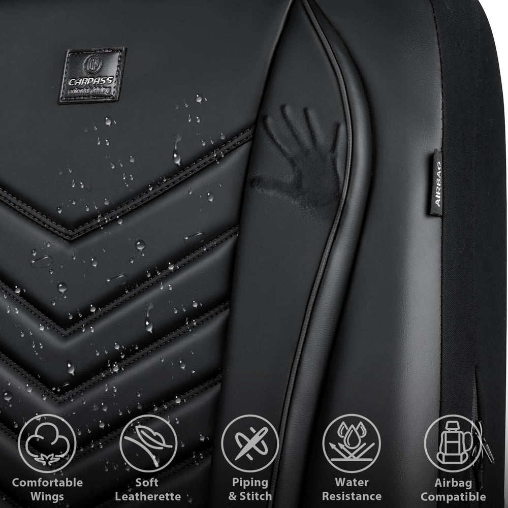 CAR PASS armrest-access seat cover featuring an integrated zipper for armrest use