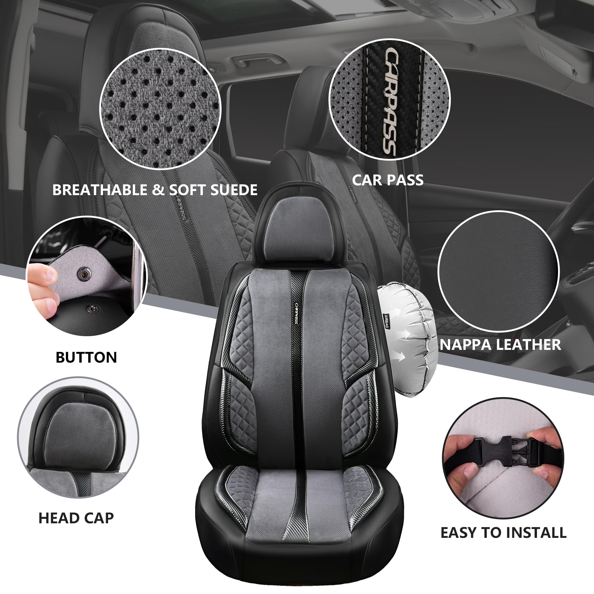 CAR PASS backseat cover retractable and adjustable for different vehicle layouts.