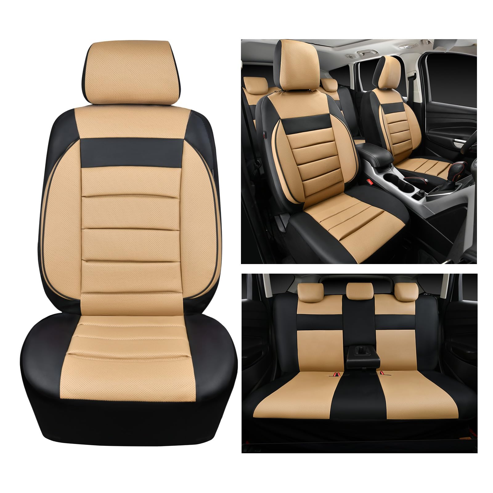 CAR PASS beige-black design elevates interior aesthetics.