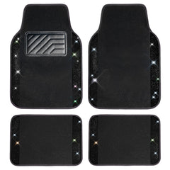 CAR PASS Bling Diamond floor mats front set with sparkling rhinestones for interior shine