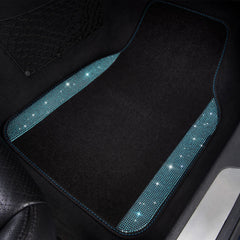 Close-up of rhinestones on CAR PASS mat showing durable sparkle