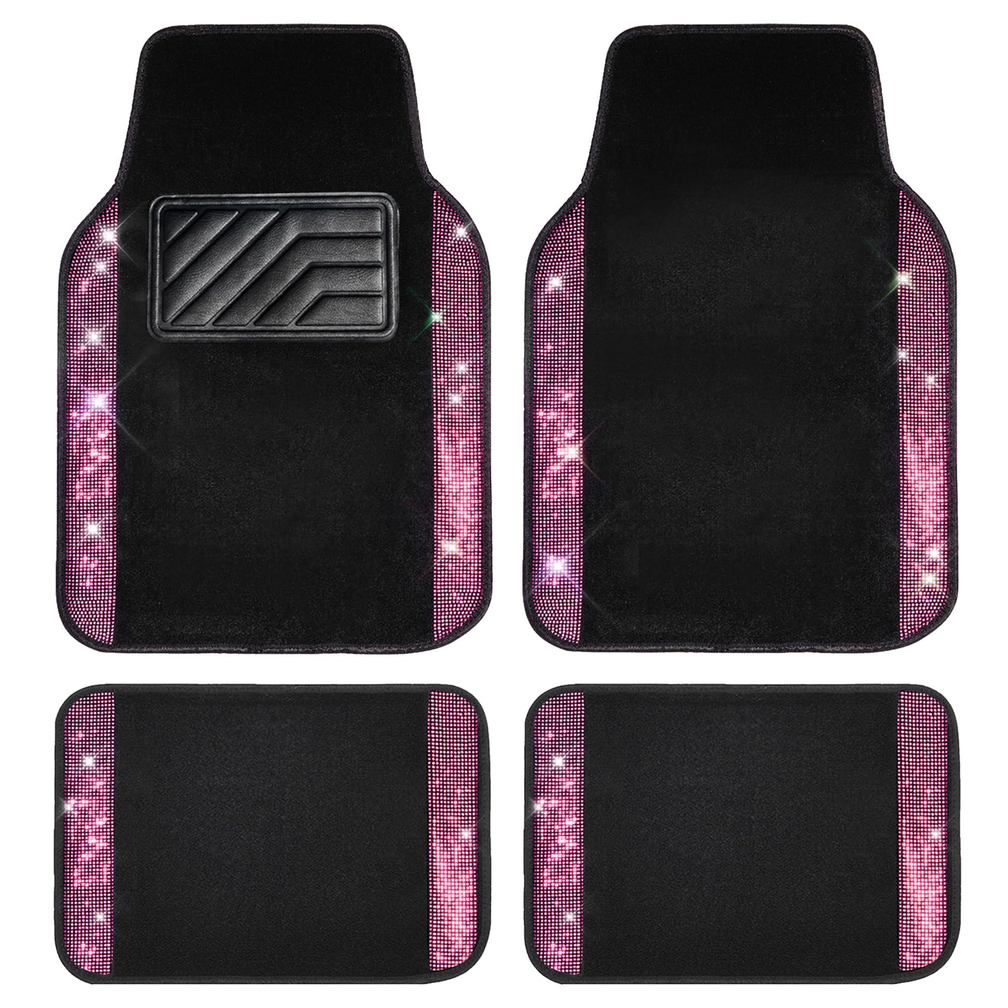 CAR PASS bling diamond floor mat rhinestones adds sparkle to your car.