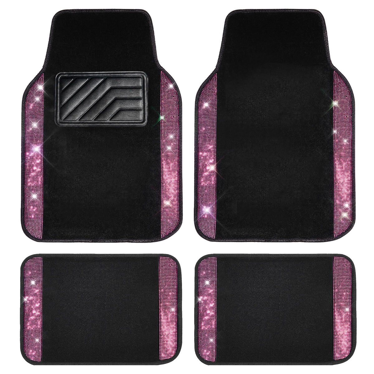 CAR PASS bling diamond floor mat rhinestones adds sparkle to your car.