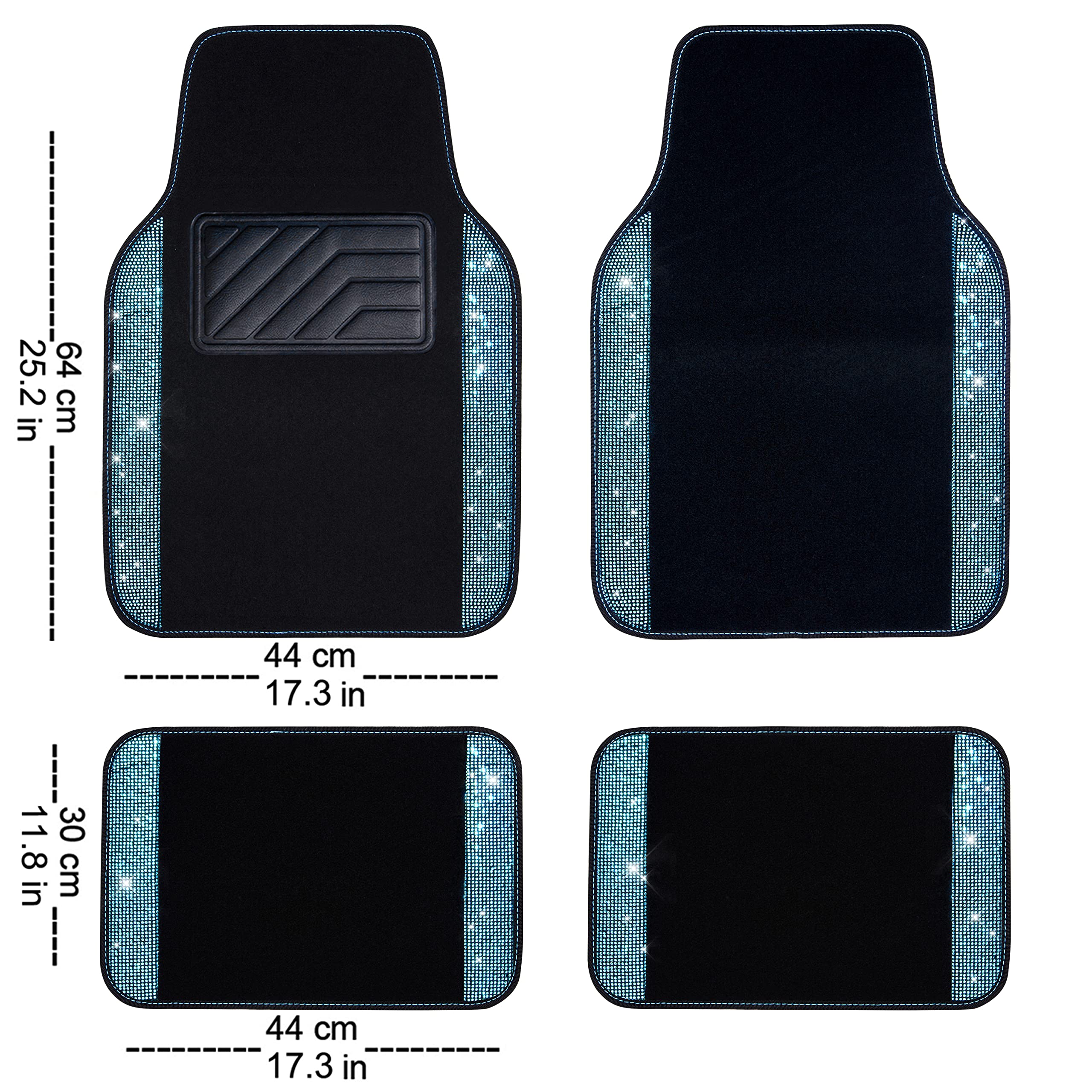 Universal fit CAR PASS floor mats for cars, SUVs, sedans, vans