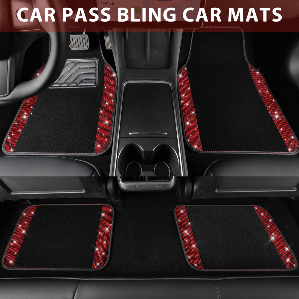 CAR PASS Bling Diamond floor mat rear-right glitter and protection.