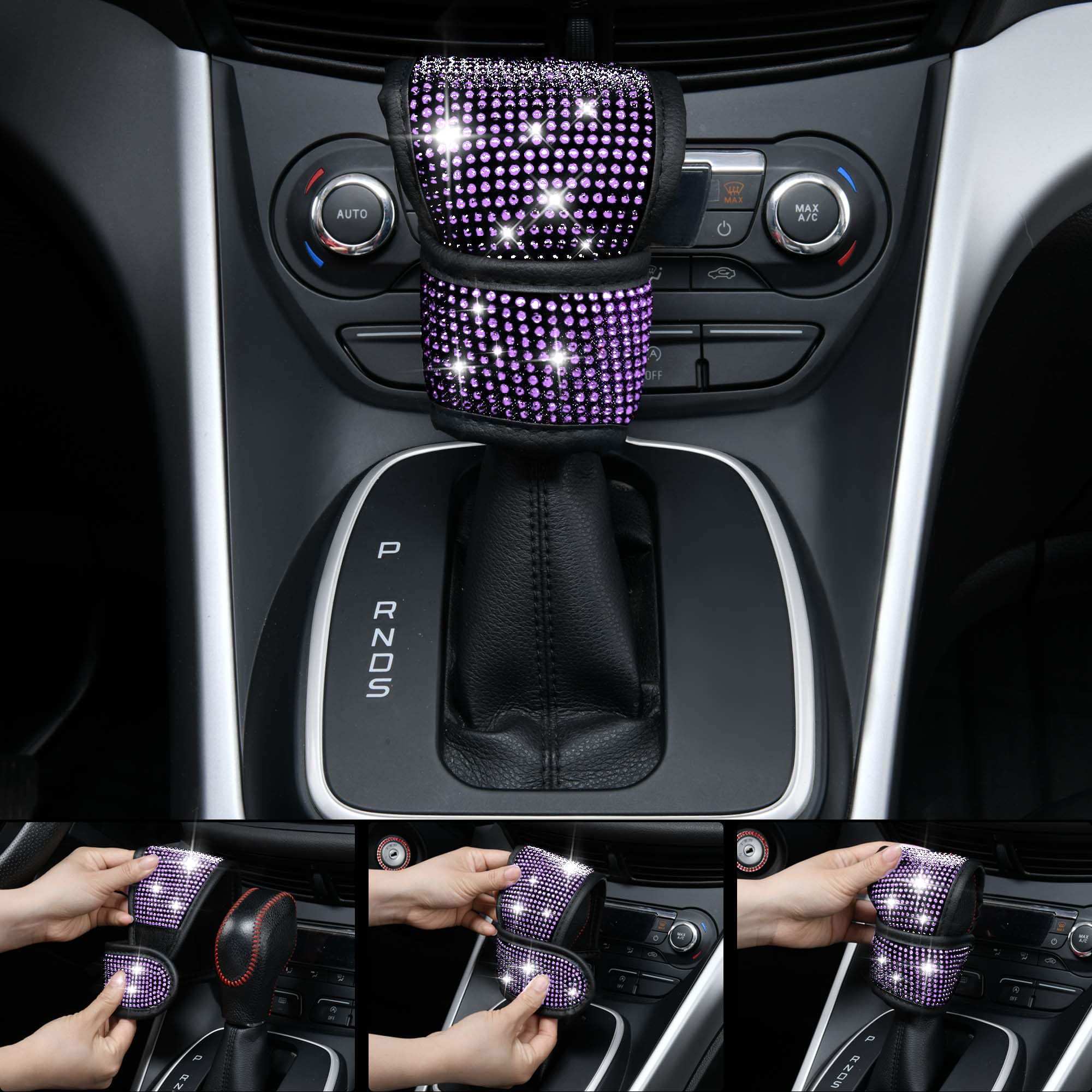 CAR PASS diamond gear cover protects the gear area with shiny style.