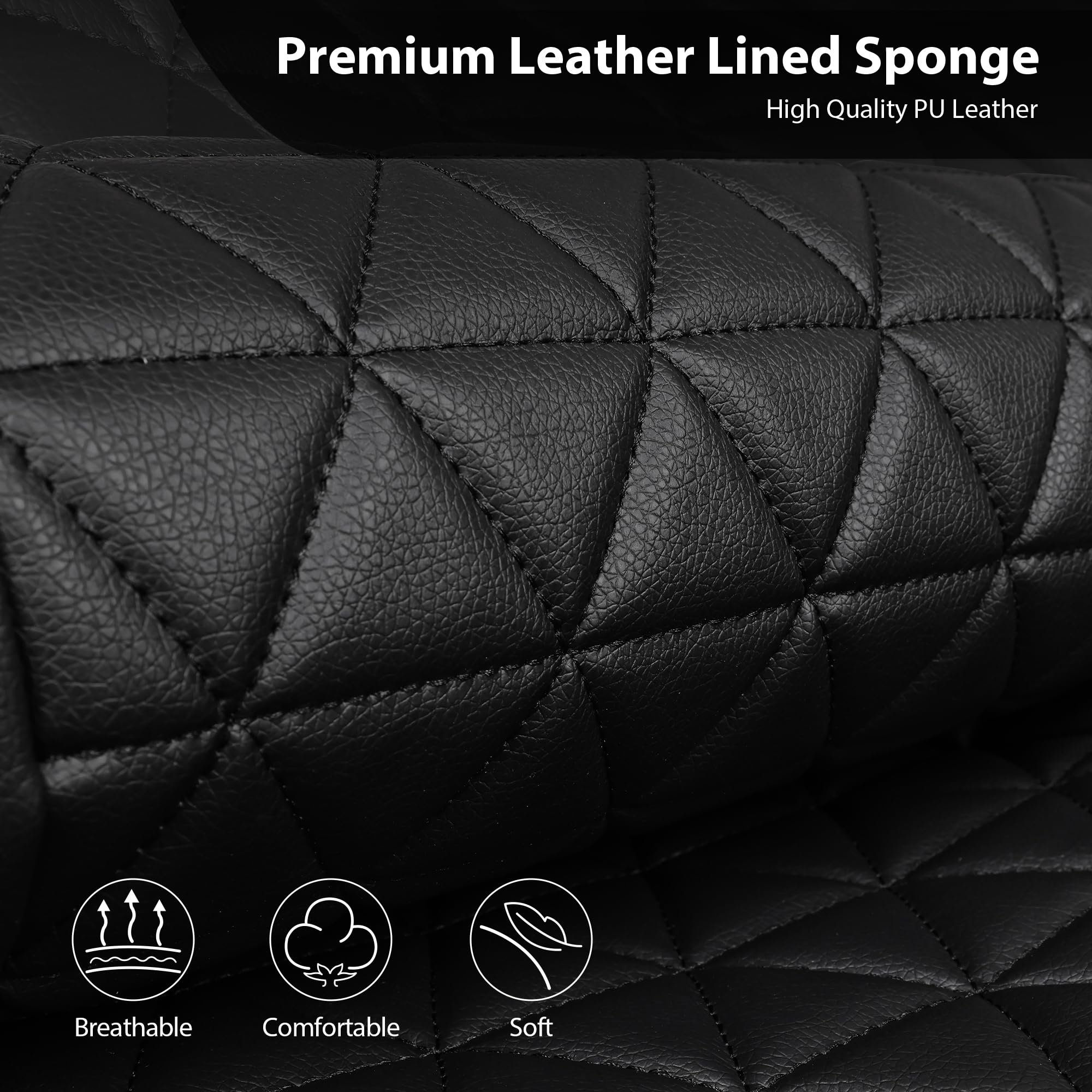 CAR PASS Bling diamond seat texture close-up showing rhombus pattern