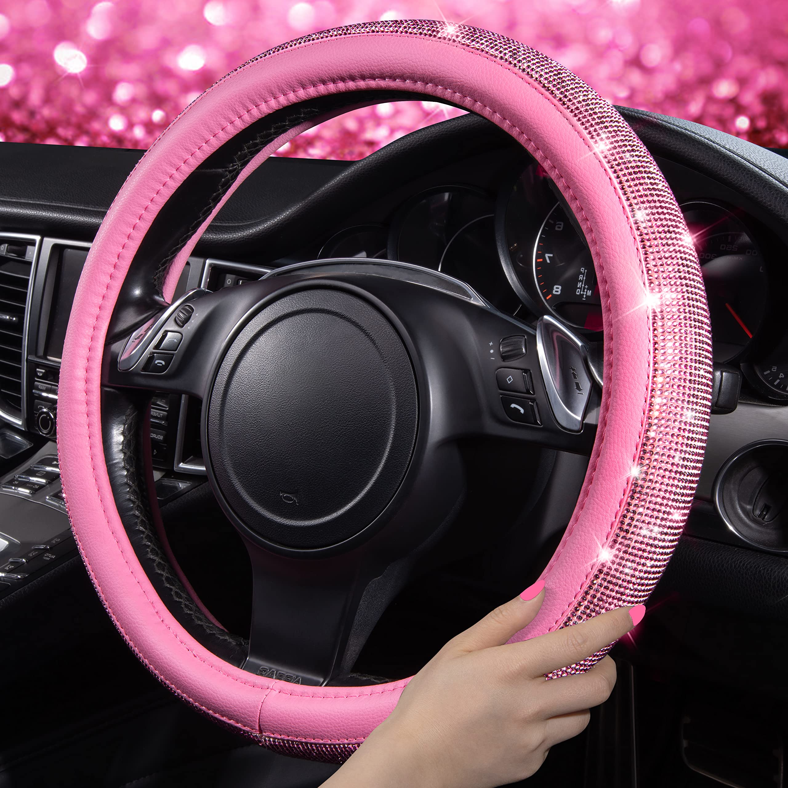 CAR PASS diamond gear cover enhances gear area with shimmering protection.
