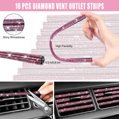 CAR PASS bling pink seat belt covers enhance safety and style.
