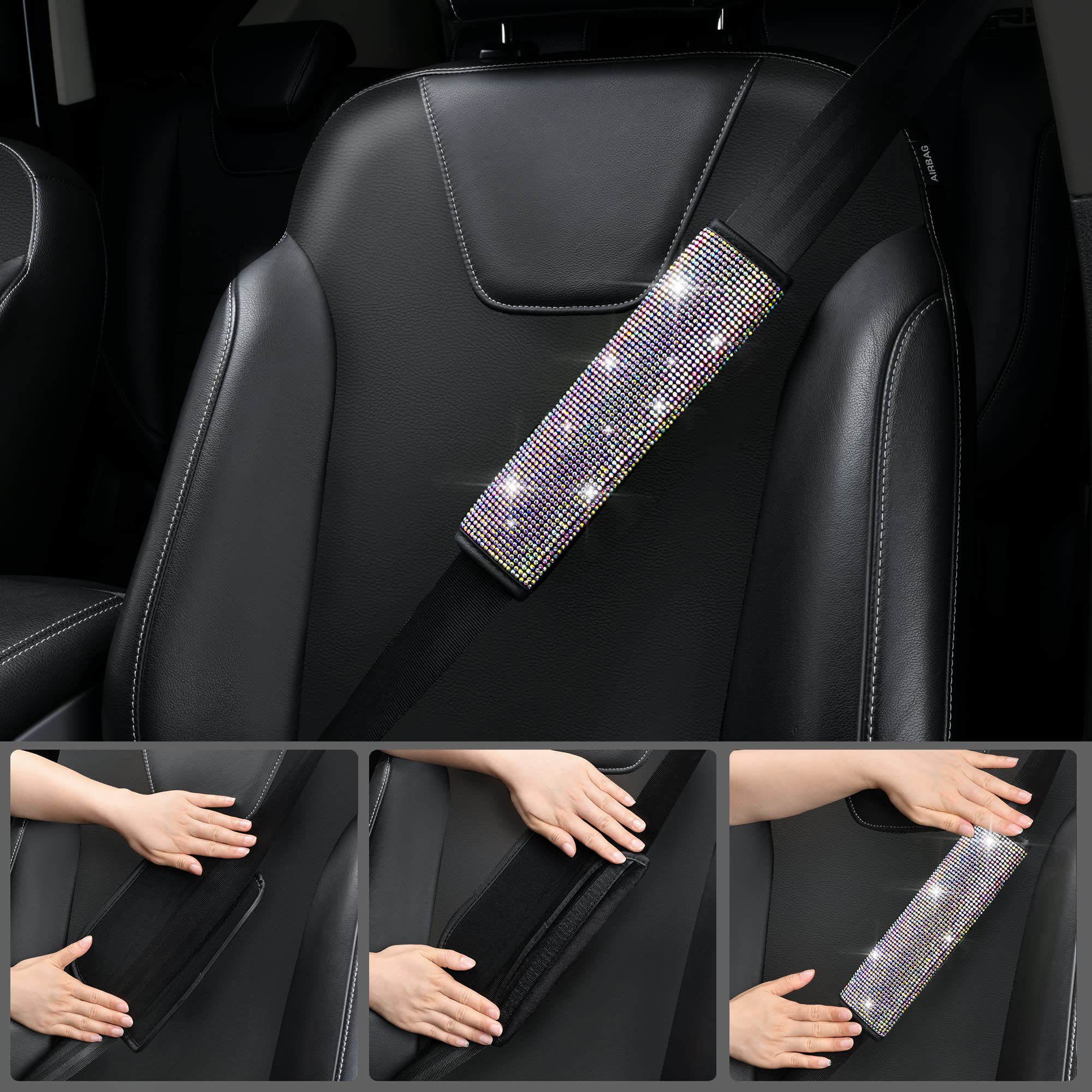 CAR PASS bling start rings sparkle under light for a chic ignition accent.
